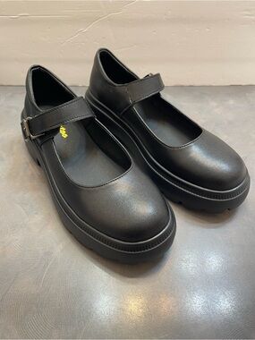 Ruiatoo Black Mary Jane Platform Shoes Comfortable School Goth Grunge Boho 8.5